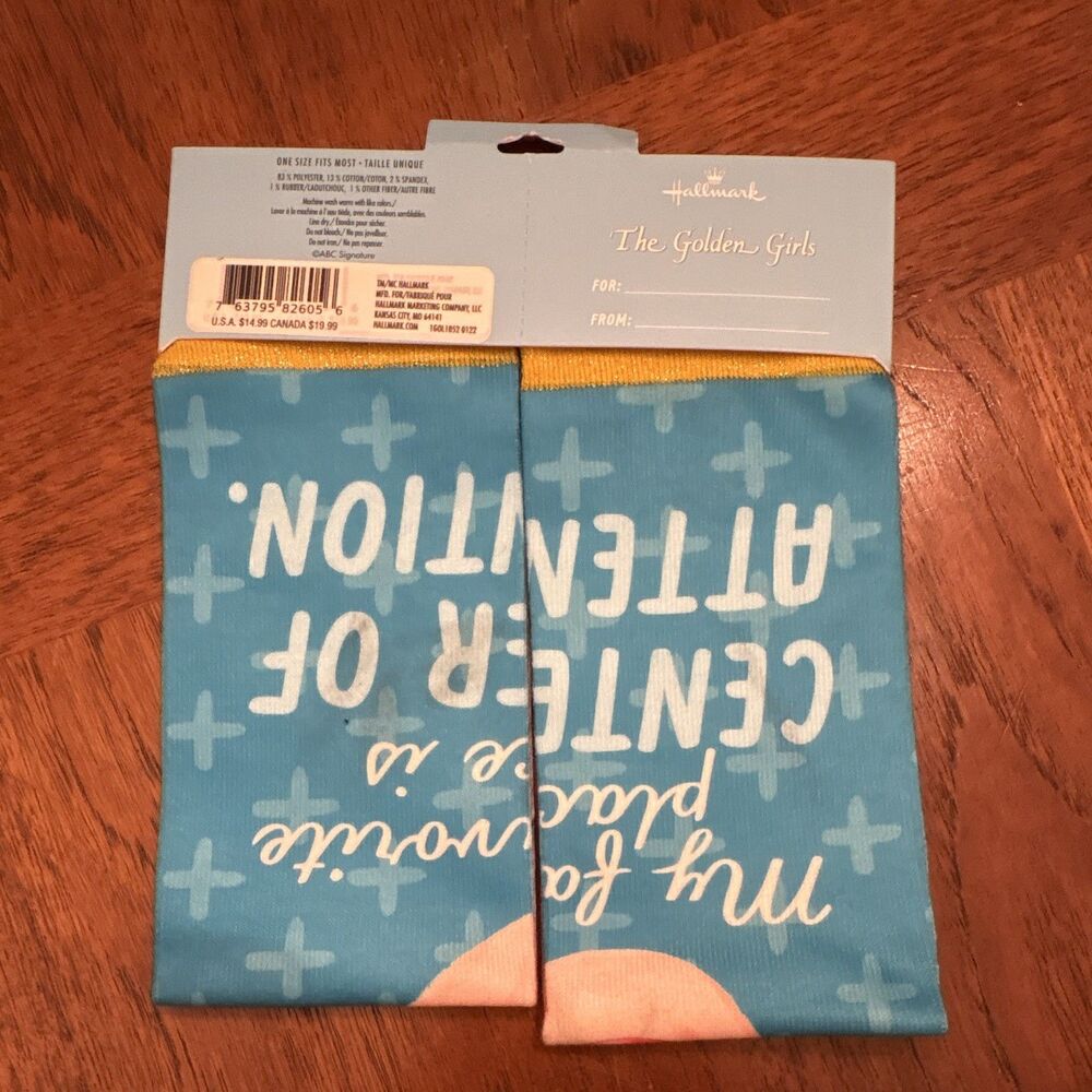 LOT of Hallmark Golden Girls Women’s Crew Socks 2 Pairs One Size Multicolor - Picture 4 of 8